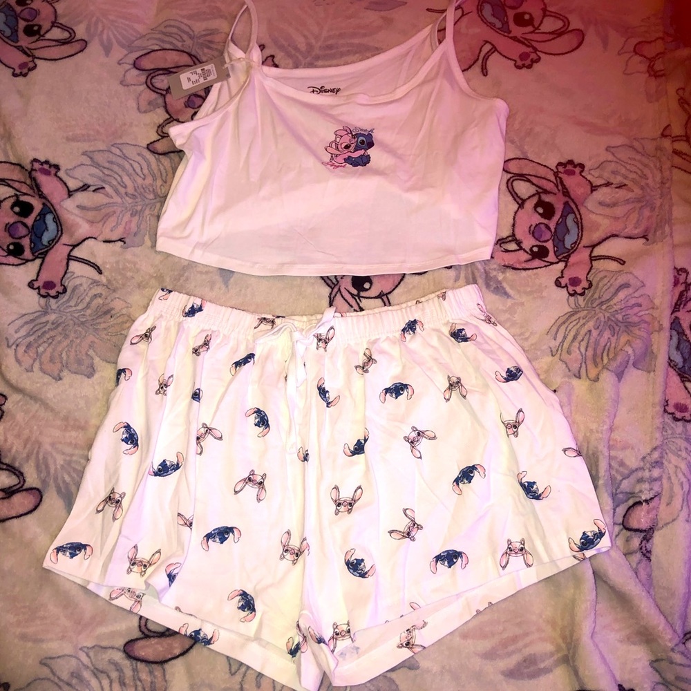 Lilo and Stitch- stitch & Angel boxers and tank top sleep set size X Large